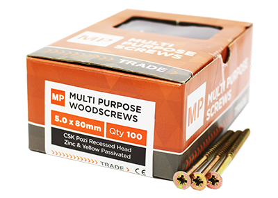 ZYP Pozi Csk Multipurpose Wood Screws - Boxed