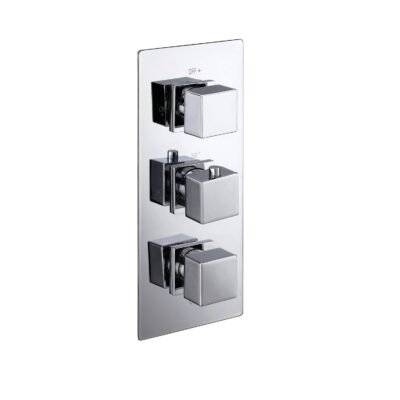 Cube Triple 2-Way Thermostatic Shower Valve