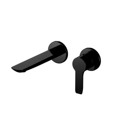 Vido Wall Mounted Basin Mixer – Matt Black