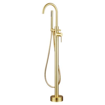 Mineral Freestanding Bath Shower Mixer – Brushed Brass