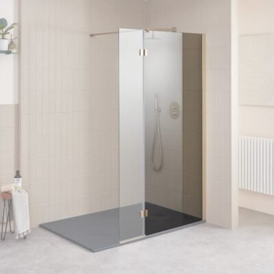 Mineral Walk-in Front Panel – Clear Glass