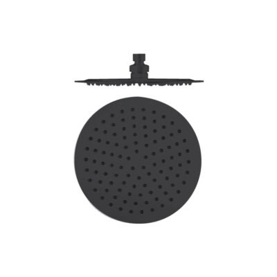 Round Shower Head 200mm – Matt Black