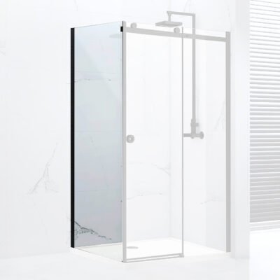 Aquaglass Sphere Matt Black Slider Side Panel