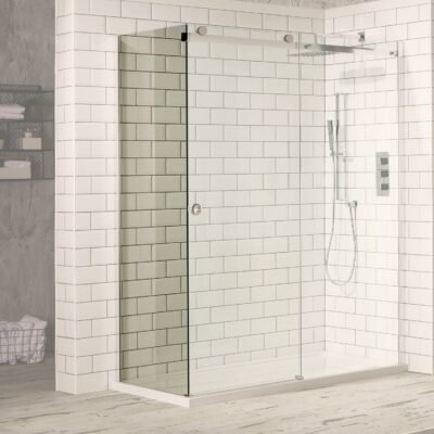 Aquaglass Sphere Slider Side Panel – Chrome