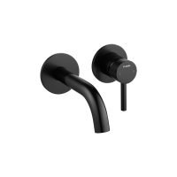 LEVO 2-hole concealed basin/bath mixer finishing set – Matt Black