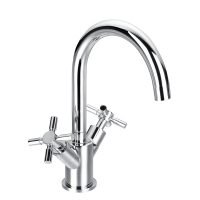 XL 2 handle basin mixer with slotted clicker waste set
