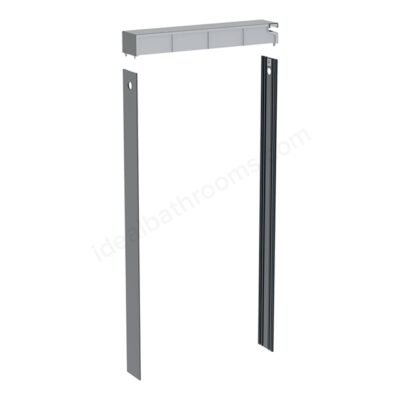 Geberit Customisable Monolith Lid & Side Claddings, 101cmH, Black Chrome