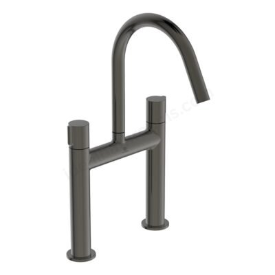 Atelier Joy 2 Tap Hole Hole Bath Filler - Magnetic Grey