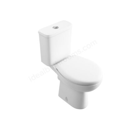 Swan Howe Smooth 390mm x 650mm x 365mm Close Coupled WC Pan - White