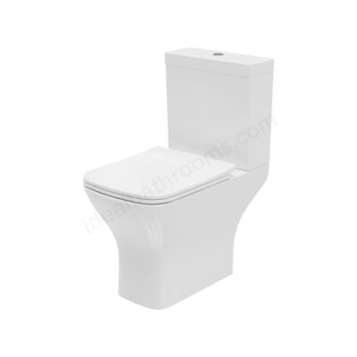 Swan Lodge Square 400mm x 611mm x 363mm Close Coupled Open Back WC Pan - White