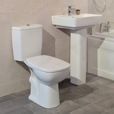 Twyford Alcona Square Rimless Close-Coupled Toilet Pan