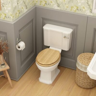 Wyndham open back close coupled pan and cistern (pan height 400mm)