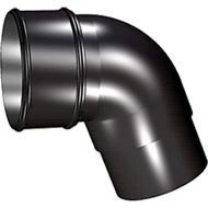 68mm Round Rainwater Offset Bend 112 Deg Black