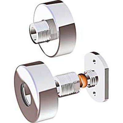 BAR SHOWER WALL BRACKETS CHROME