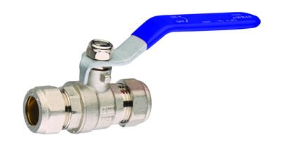 22mm LEVER BALLVALVE BLUE Full Bore WRAS