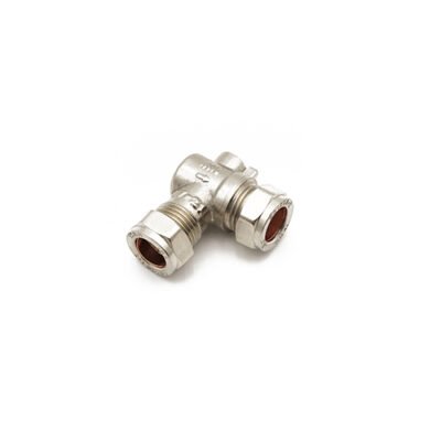 QQM chrome plated brass angle pattern isolation valve 15mm - full flow