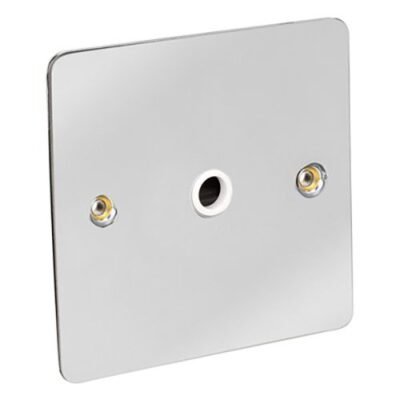 Chrome 20A Flex Outlet Plate White Inserts