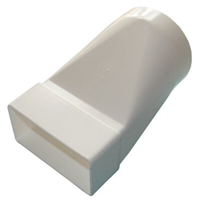 adaptor round to rectangular white