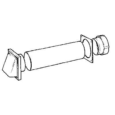 Tumble drier kit round duct - white