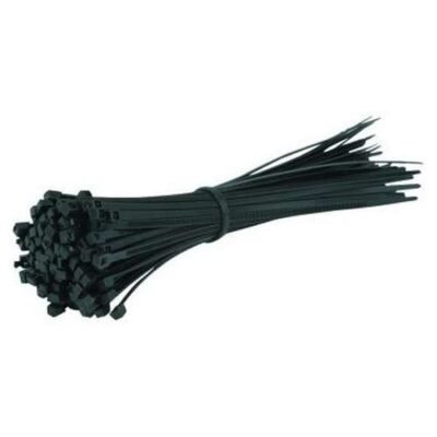 300MM X 4.8MM CABLE TIES BLACK(100)