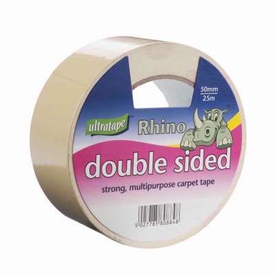 50MM X 25M DOUBLE SIDED CARPET TAPE 'RHINO'