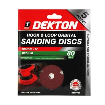 5PC HOOK AND LOOP ORBITAL SANDING DISC,DT80706