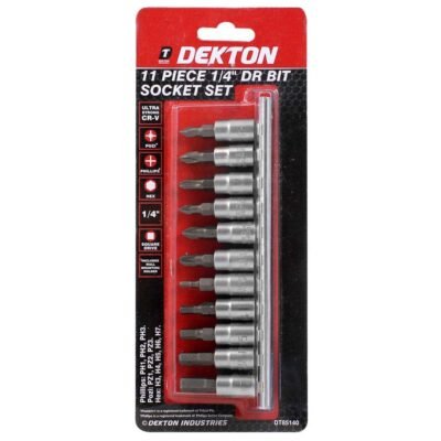 DEKTON 11PC 1/4'' DR BIT SOCKET SET, DT85140