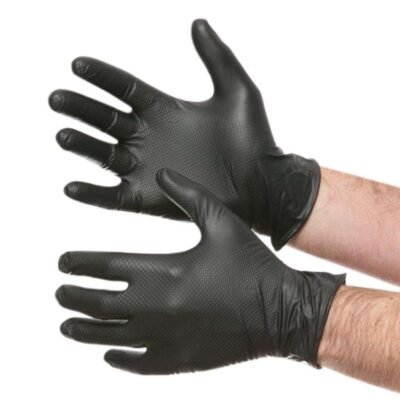ARCTIC HAYES 6MIL GRIPSTER BLACK NITRILE GLOVE-MEDI